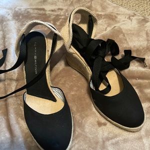 Tommy Hilfiger black Wedges